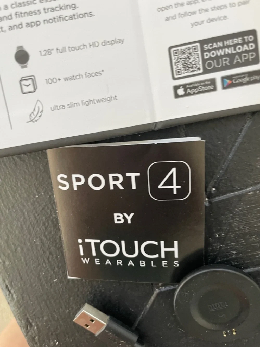 iTouch Sport 4 Black Smartwatch -